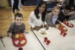 Diane Modahl enjoys healthy meal at St George's School Salford